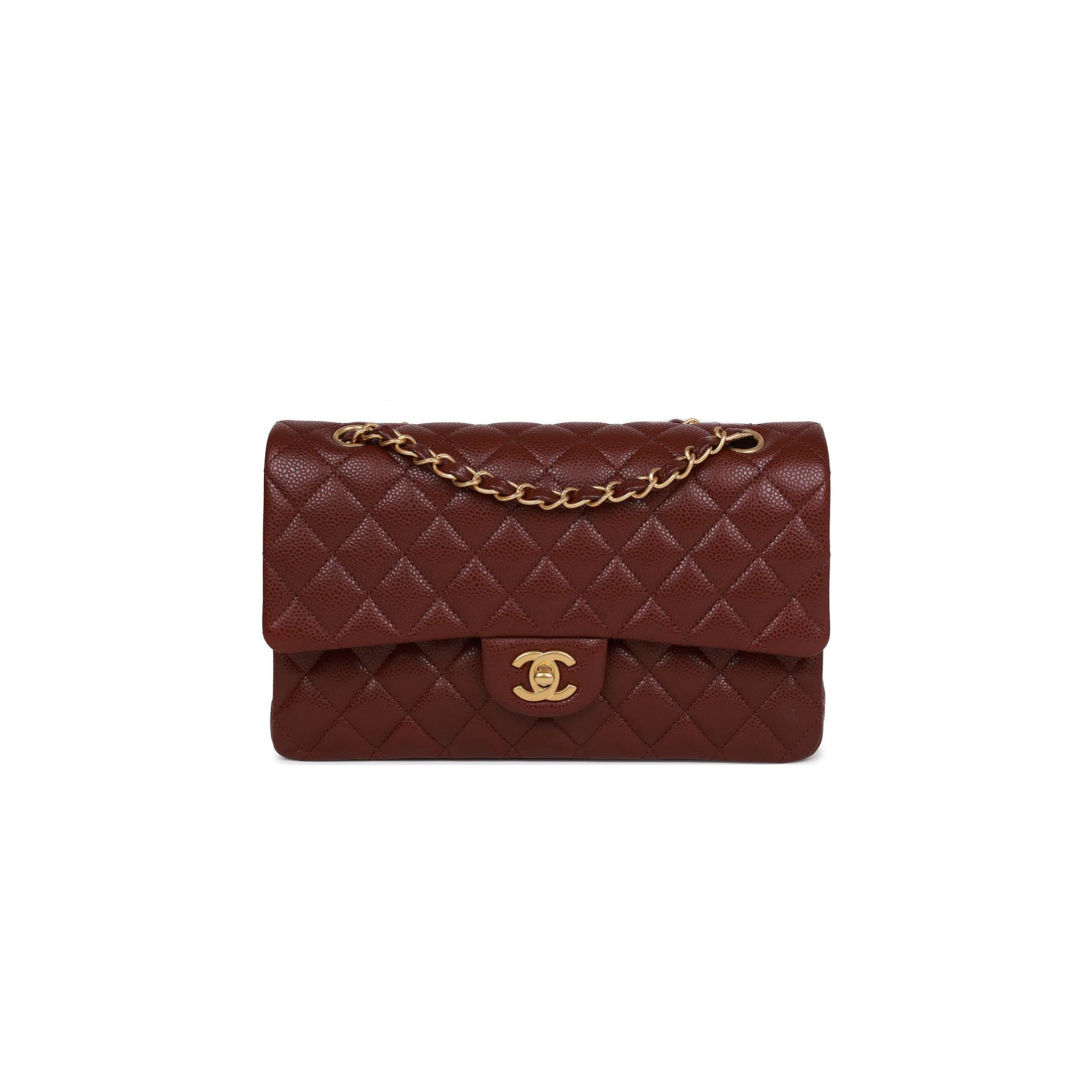 Ch*el master medium classic double flap gold hardware a58600 (25.5*14*6.5cm)